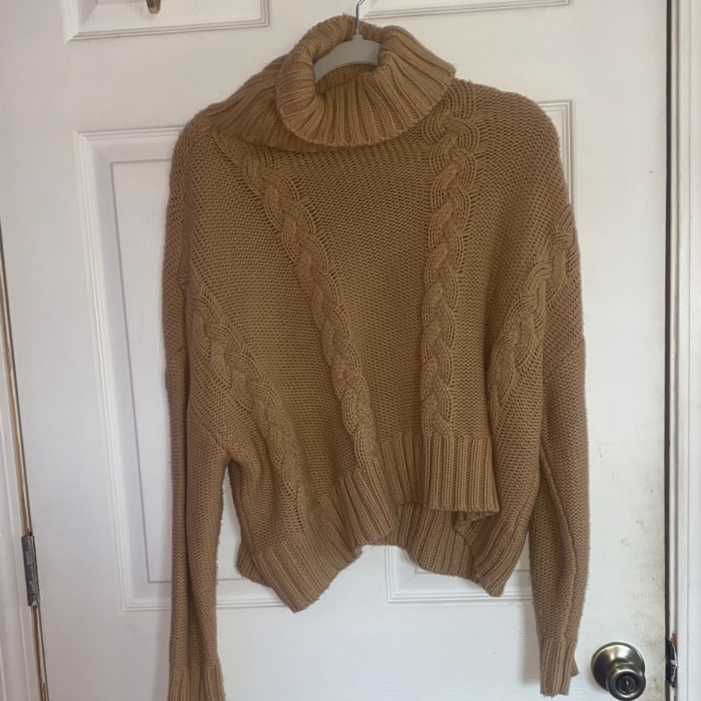 Calvin Klein Jeans Camel Cowl Neck Sweater